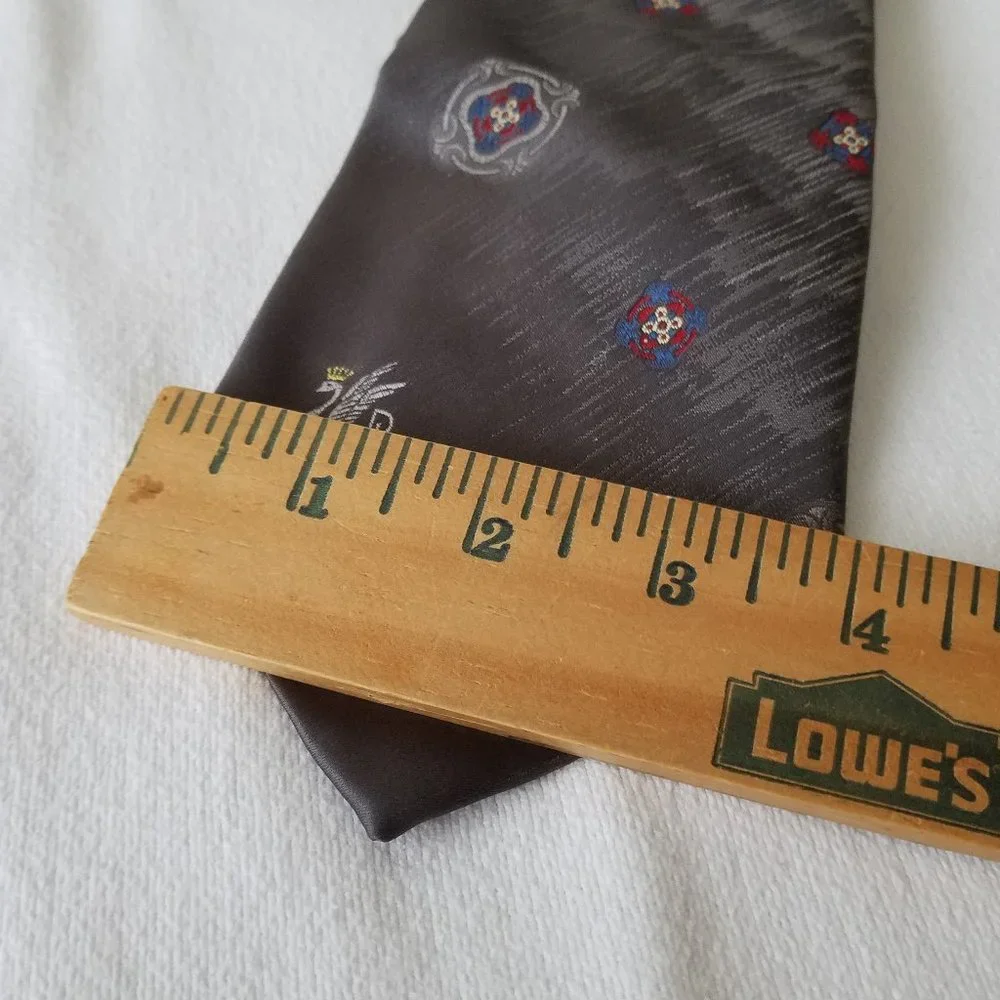 VTG Don Loper Tie Silver Gray Titanium Metal Color
